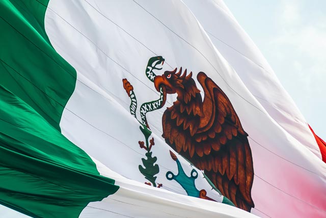 A photo of a Mexican Flag